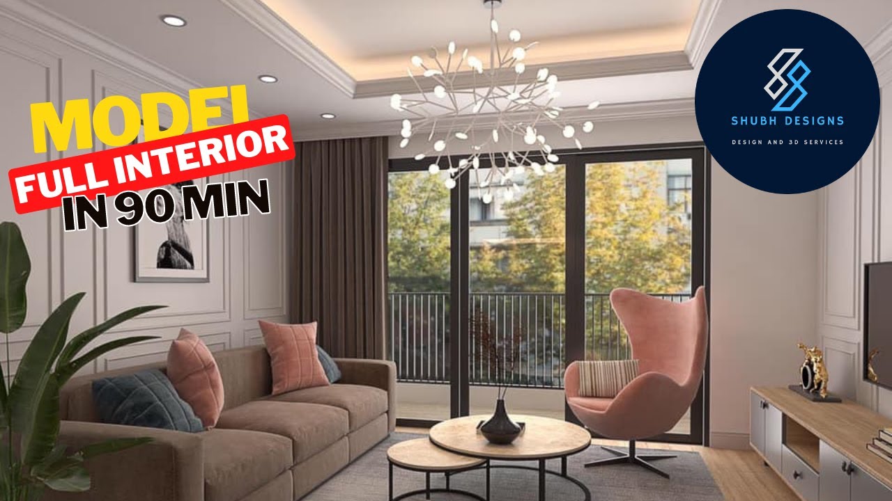 Full Interior Scene in 3ds Max in Less Than 90 Minutes | Interior Scene - 01 |Part 1 