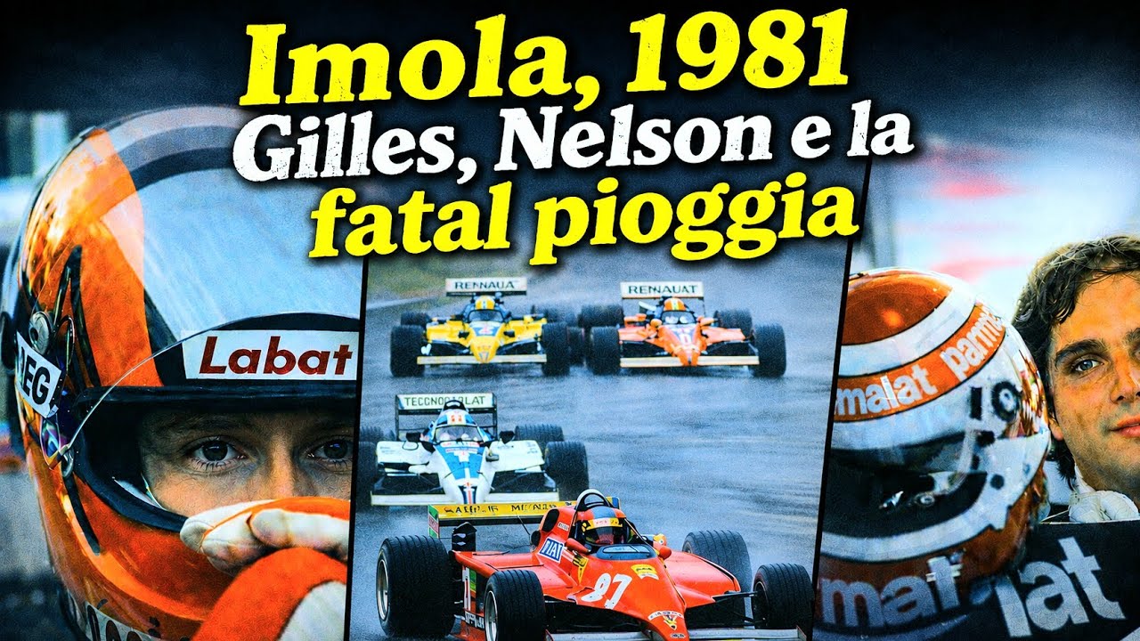 GP San Marino Imola  1981 RAI duelli sotto la pioggia Gilles Villeneuve Pironi Ferrari Nelson Piquet
