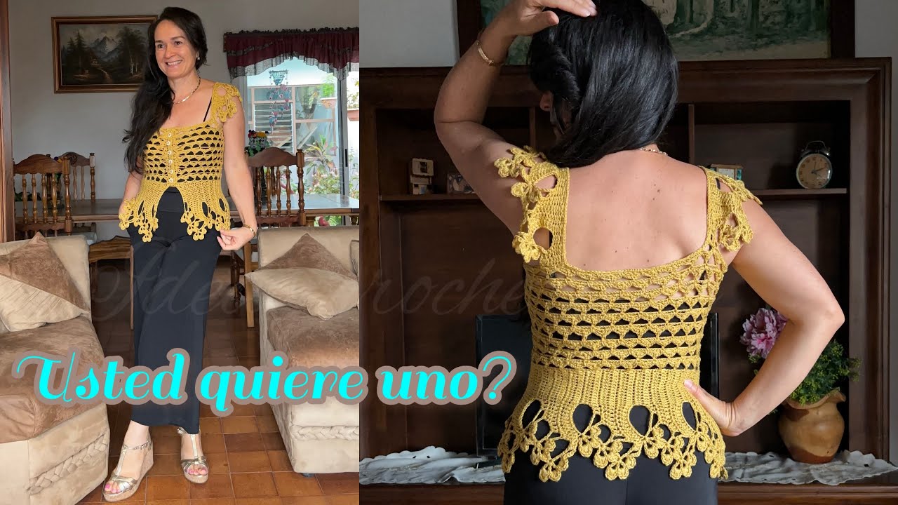 Blusa calada tejido a crochet 🎁Pensado y hecho para todas las tallas.