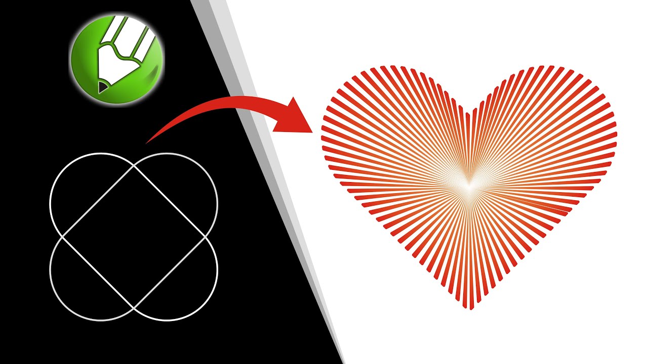 Heart Logo Design in CorelDraw #logodesign #heart #coreldraw