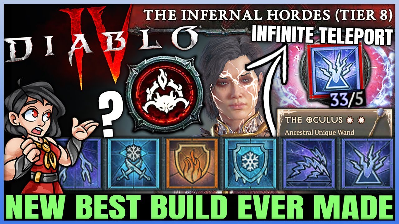 Diablo 4 - New Best OP MASTERPIECE Sorcerer Build - INFINITE S5 1 Shot Teleport - Skills Gear Guide!