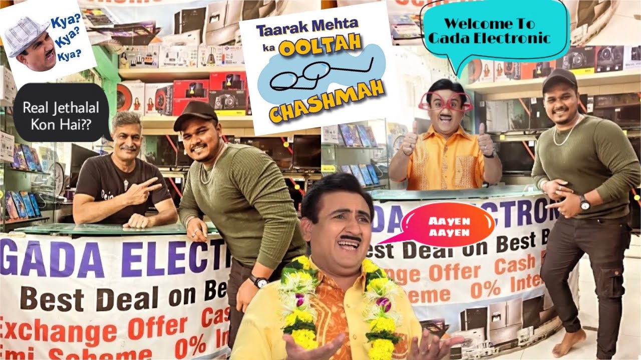 Gada Electronics |Jethalal Shop Vlog | Real Jethalal 😍 | Tarak Mehta Ka Ulta chashma | vikesh vlogs