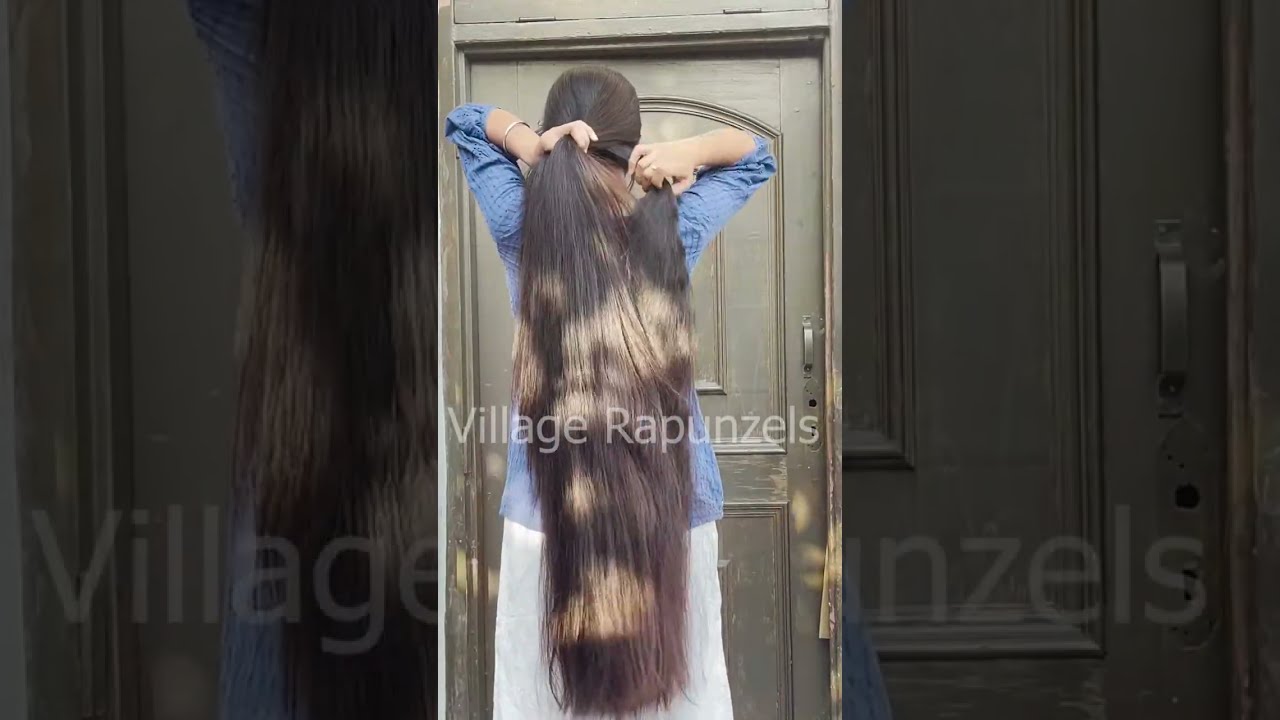 Rapunzel rajbir hairplay with her thick long hair #longhair #bundrop #hairplay  #rapunzel #rajbir