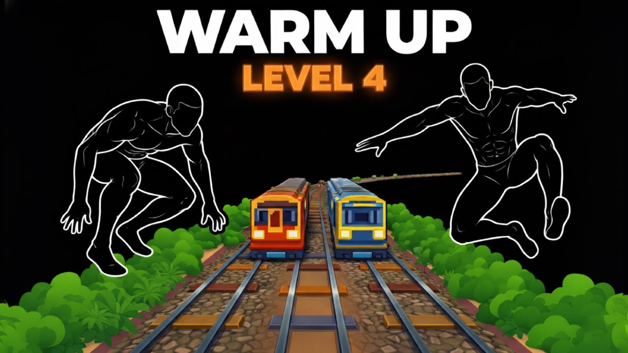 SUBWAY SURFERS Immersive Interactive Warm Up | Run & Dodge Obstacles | Interactive Game
