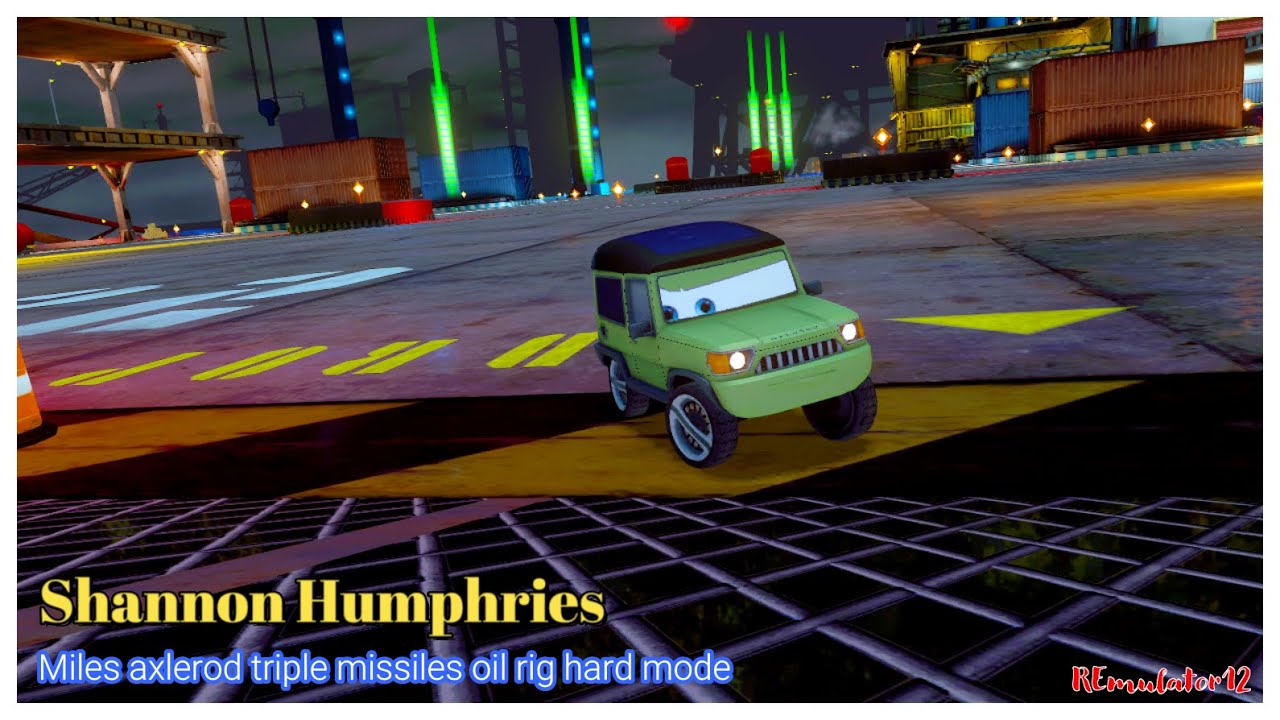 Cars 2 The Video Game | Miles Axlerod - Hunter Mode (Troika Missiles) | Oil Rig Arena