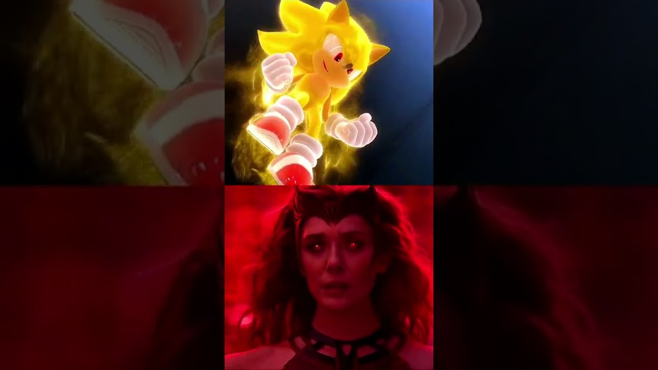 Super Sonic vs some DC and MARVEL characters, LIVE ACTION #sonic #dc #marvel  #edit #vs #matchup