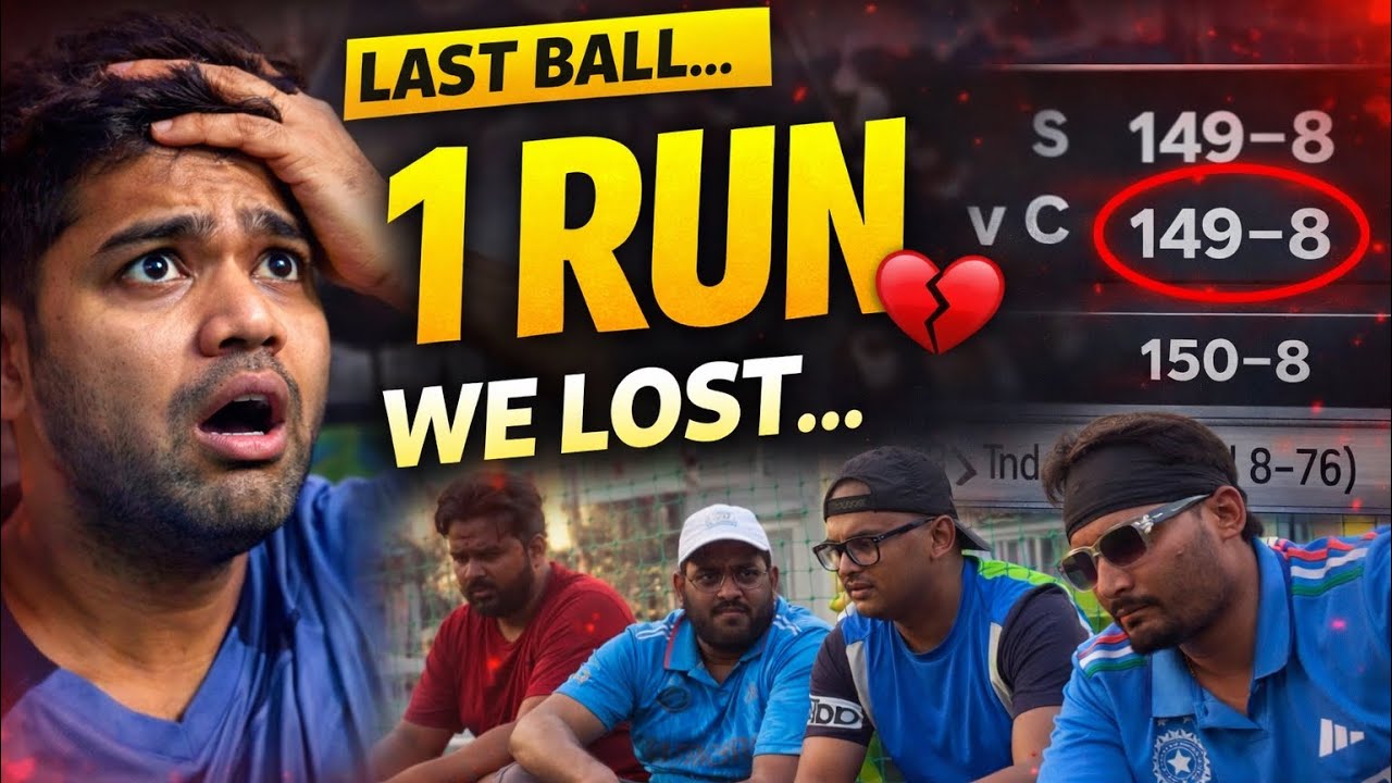 We Needed Just 1 Run… 💔 Last Ball Heartbreak | Test Match Thriller 😭🔥