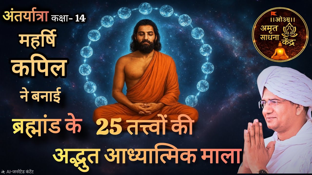 🕉 सांख्य दर्शन के 🔥 25 तत्त्वों की अद्भुत आध्यात्मिक माला 📿✨ अंतर्यात्रा कक्षा-14 