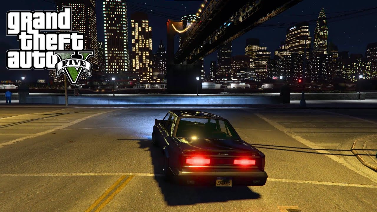 Night Driving in Liberty City With Realistic Car Physics & Jazz Music | GTA 5