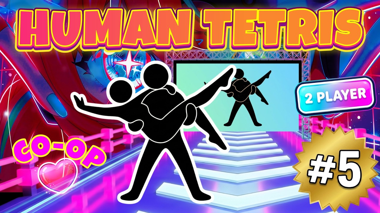 HUMAN TETRIS x 2 Player Co-op | Nightmare Mode | High-Quality Immersive Interactive Warm-Up #5
