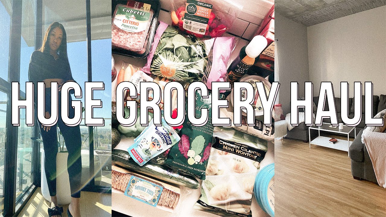 MOVE IN VLOG: Move in with me + First Grocery shop + Huge Grocery Haul + Clean With me|Moving Vlog