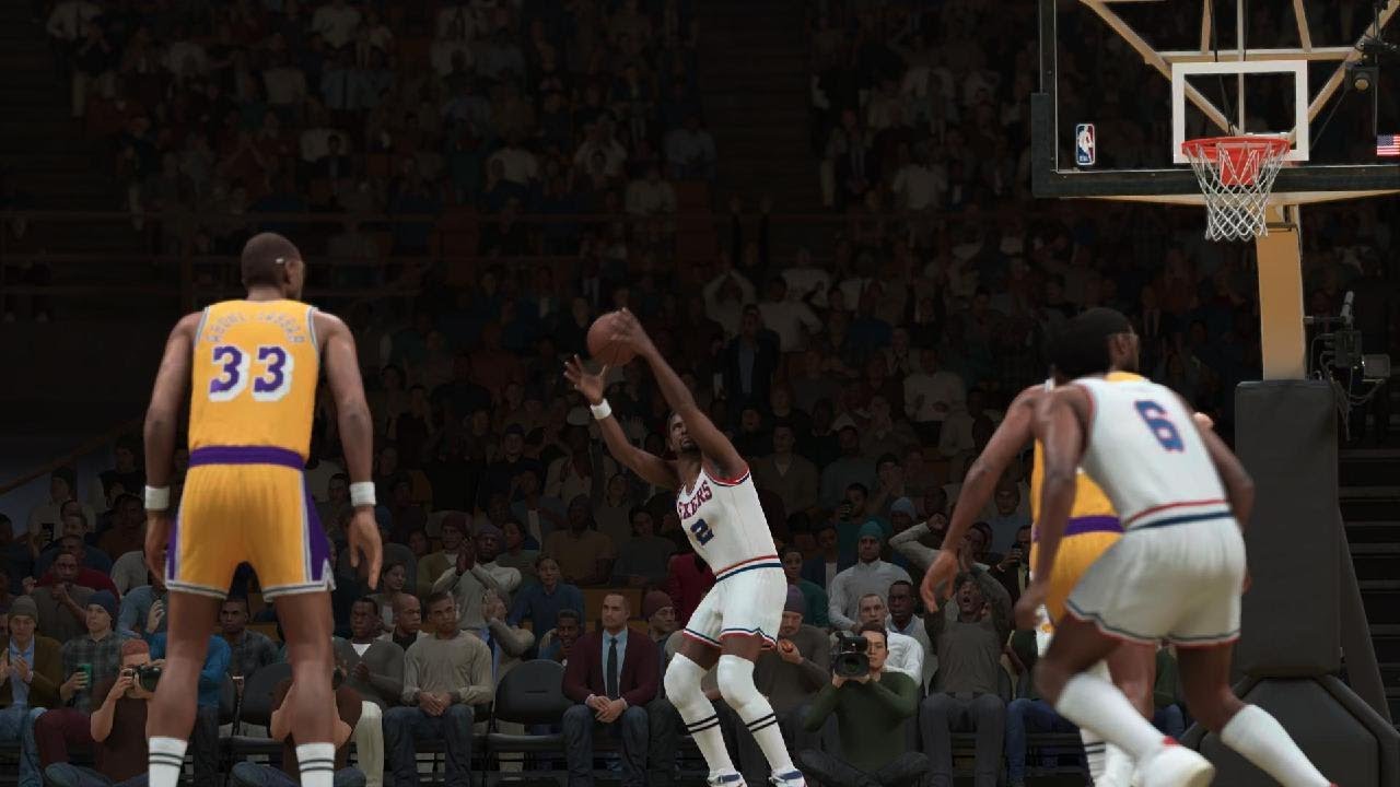 NBA84 Nov Philadelphia 76ers 2-0 at L.A Lakers 3-0 Moses Malone vs Abdul Jabbar