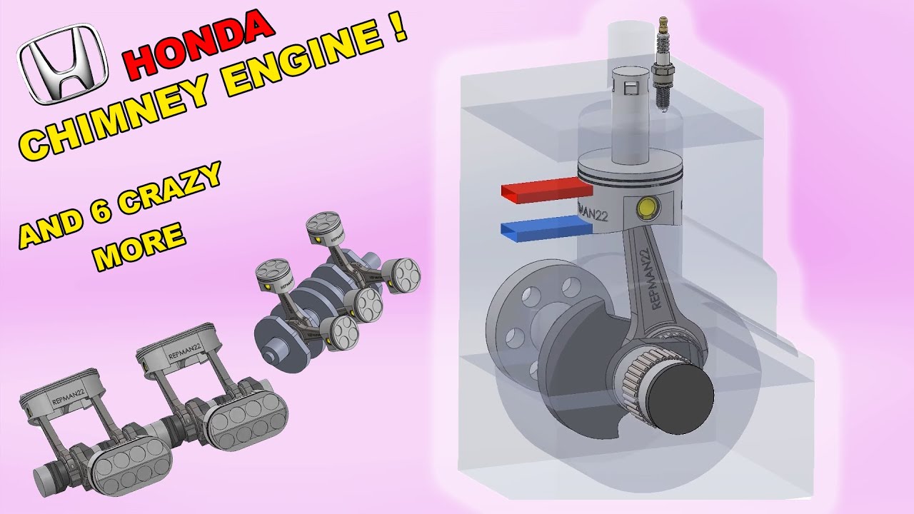 How the Honda Chimney Engine Works in 3D. 🧠
