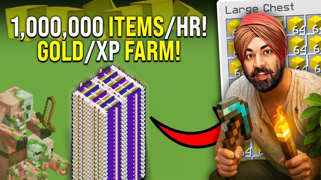 BEST Gold & XP Farm in Minecraft 🔥 | FAST 1,000,000 XP/HR! | Tutorial