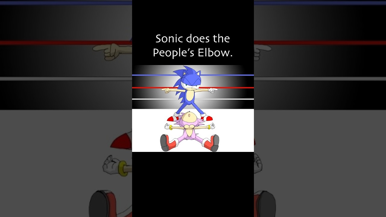 Sonic does the PEOPLE'S ELBOW.