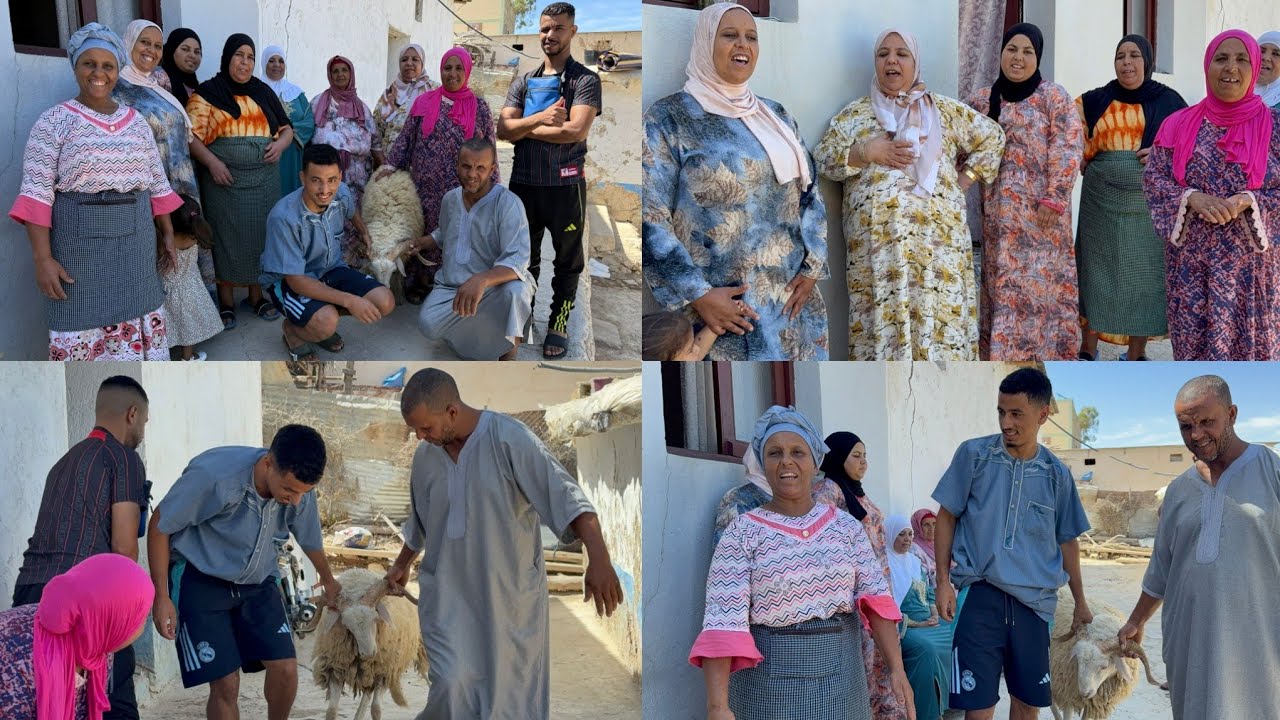 تحضيرات الصدقة🤗تجمعنا ودبحنا الحوالي🐏بزغاريت ونشاط ألف مبروك علينا الفرحة مزال طويلة💃