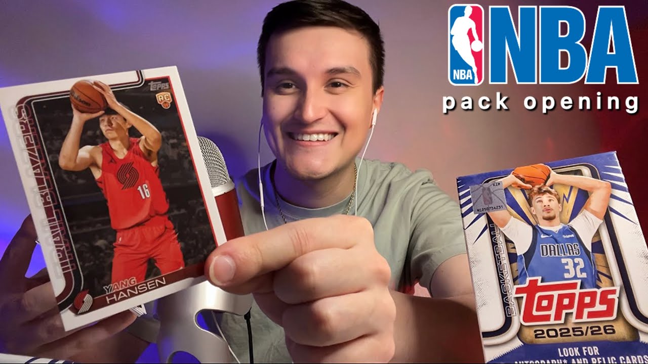 [ASMR] Открытие нового набора NBA 🏀💤 (со спортивными шепотками)