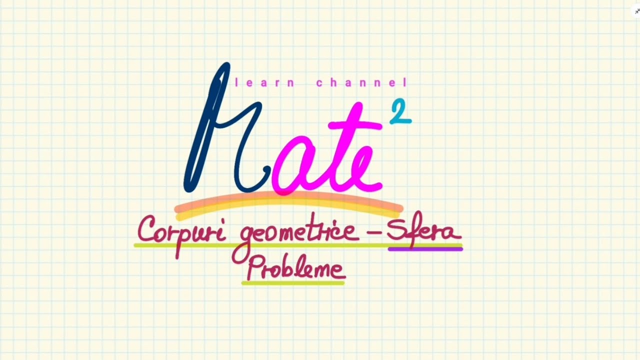 Corpuri geometrice - Sfera - Probleme