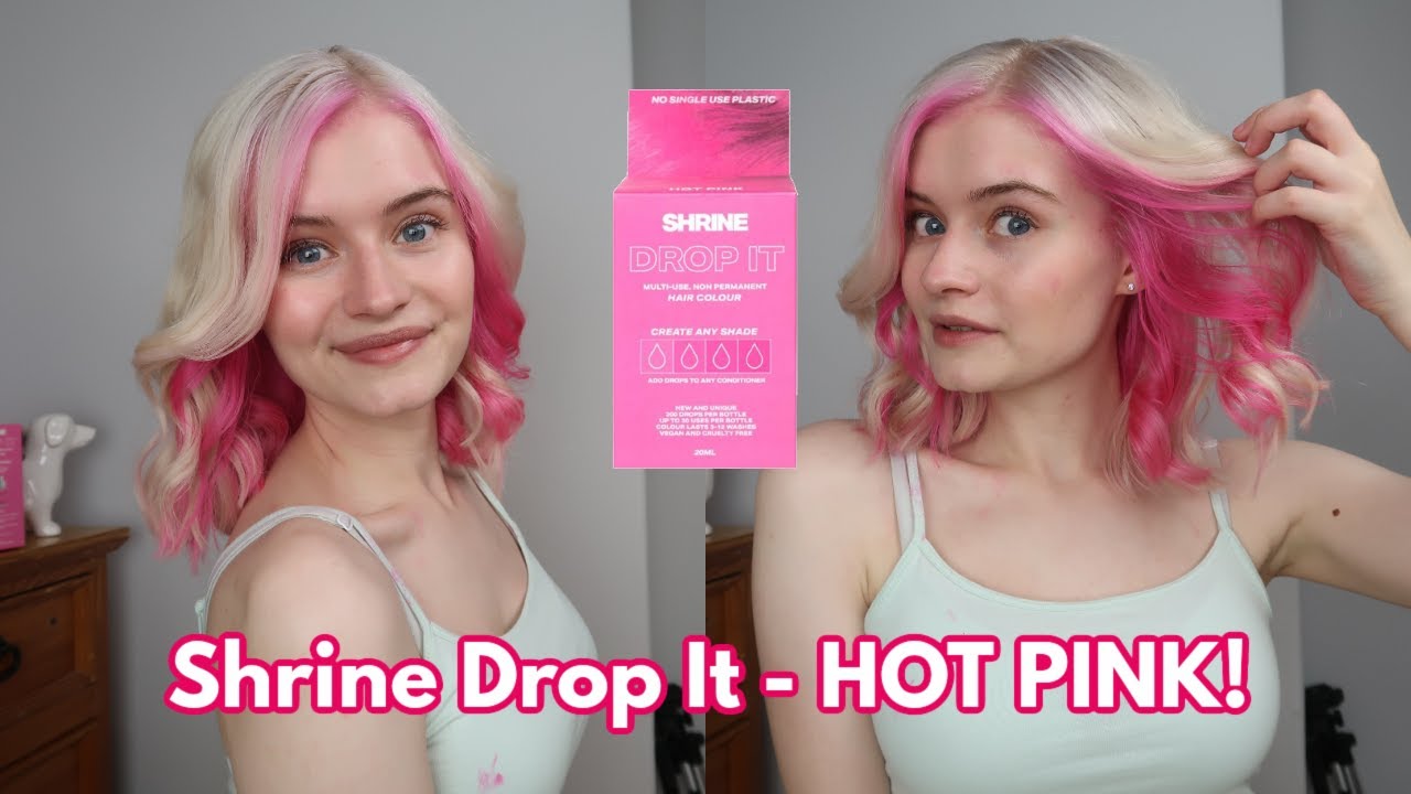 ОКРАШИВАЮ НИЖНЮЮ ЧАСТЬ ВОЛОС В ЯРКО-РОЗОВЫЙ ЦВЕТ! | Shrine drop it - Hot Pink