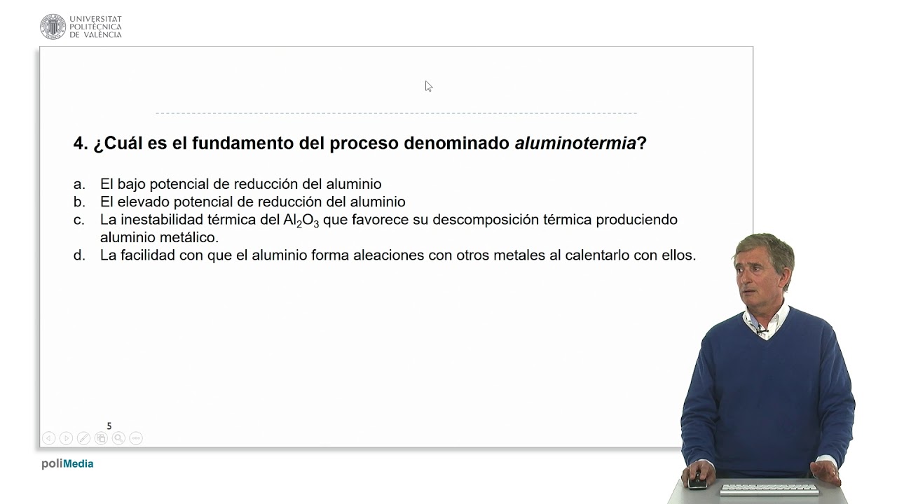 La obtención de los metales como proceso redox. Algunos procesos industriales represen | 30/37 | UPV