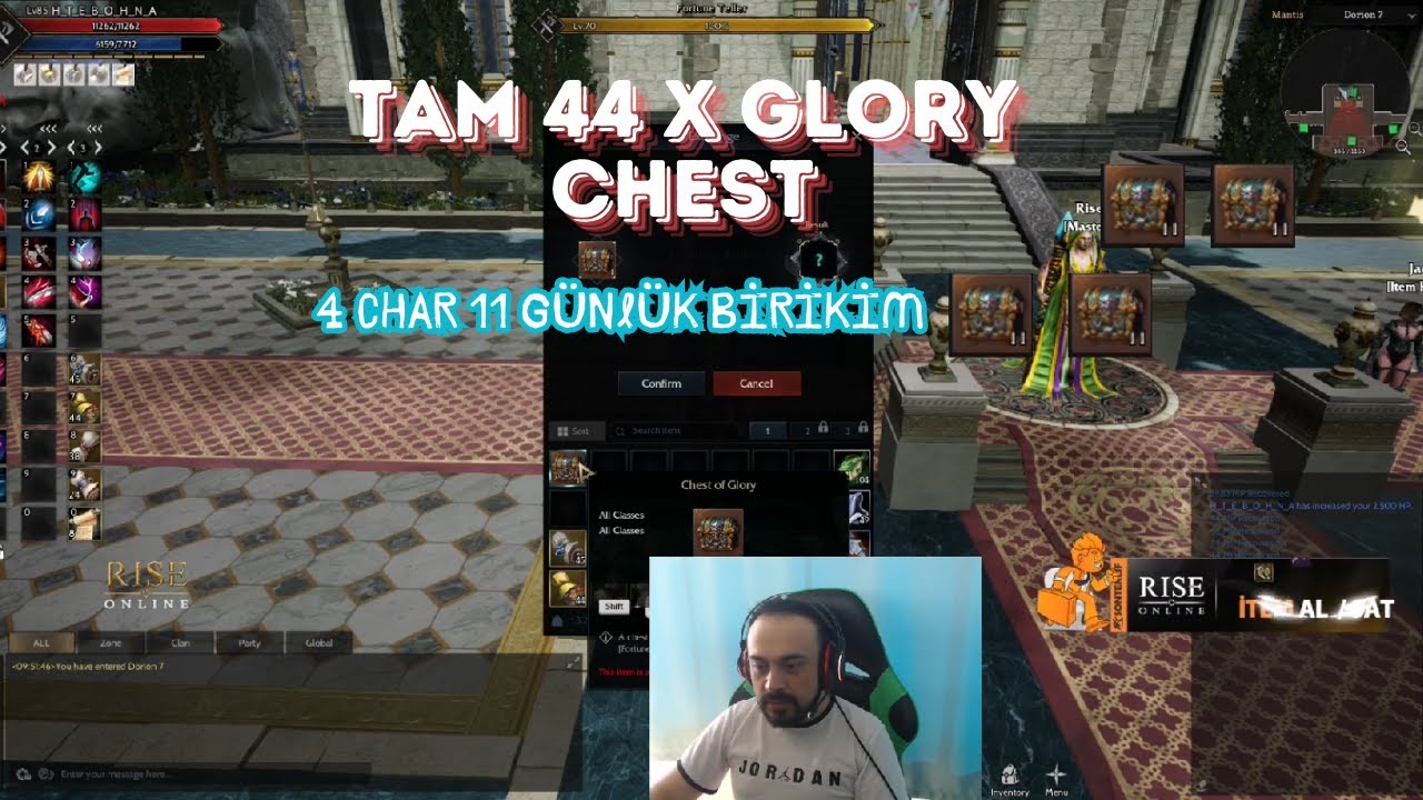 Rise Online Mantis Serverında Tam 44 Adet Glory Chest Kırdık /Oyunun En İyi Kutusundan Neler Atıyor?