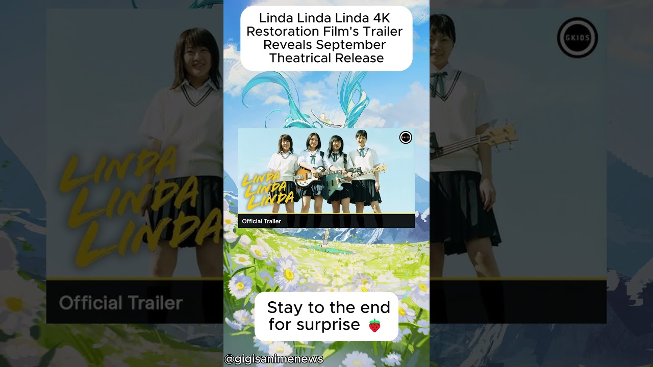 Linda Linda Linda 4K Restoration Film's Trailer Reveals September Theatrical Release