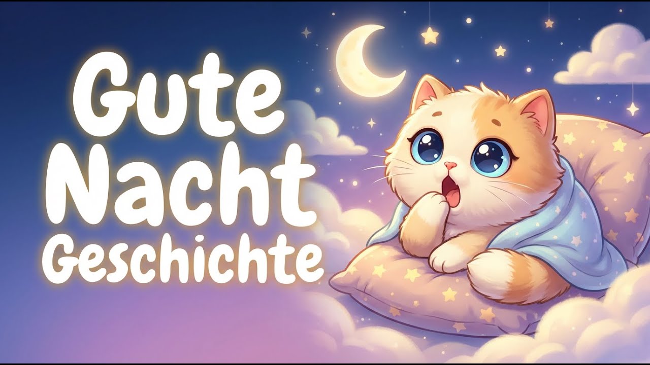 Gute Nacht Geschichte für Kinder – Ein Tag im Leben einer müden Katze 🐱🌙