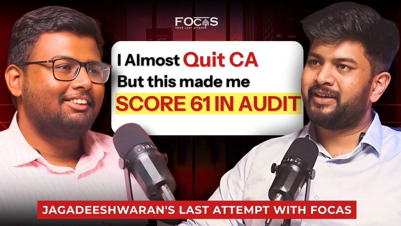 Last Attempt in CA Intermediate | Finalist Jagadeeshwaran's Journey