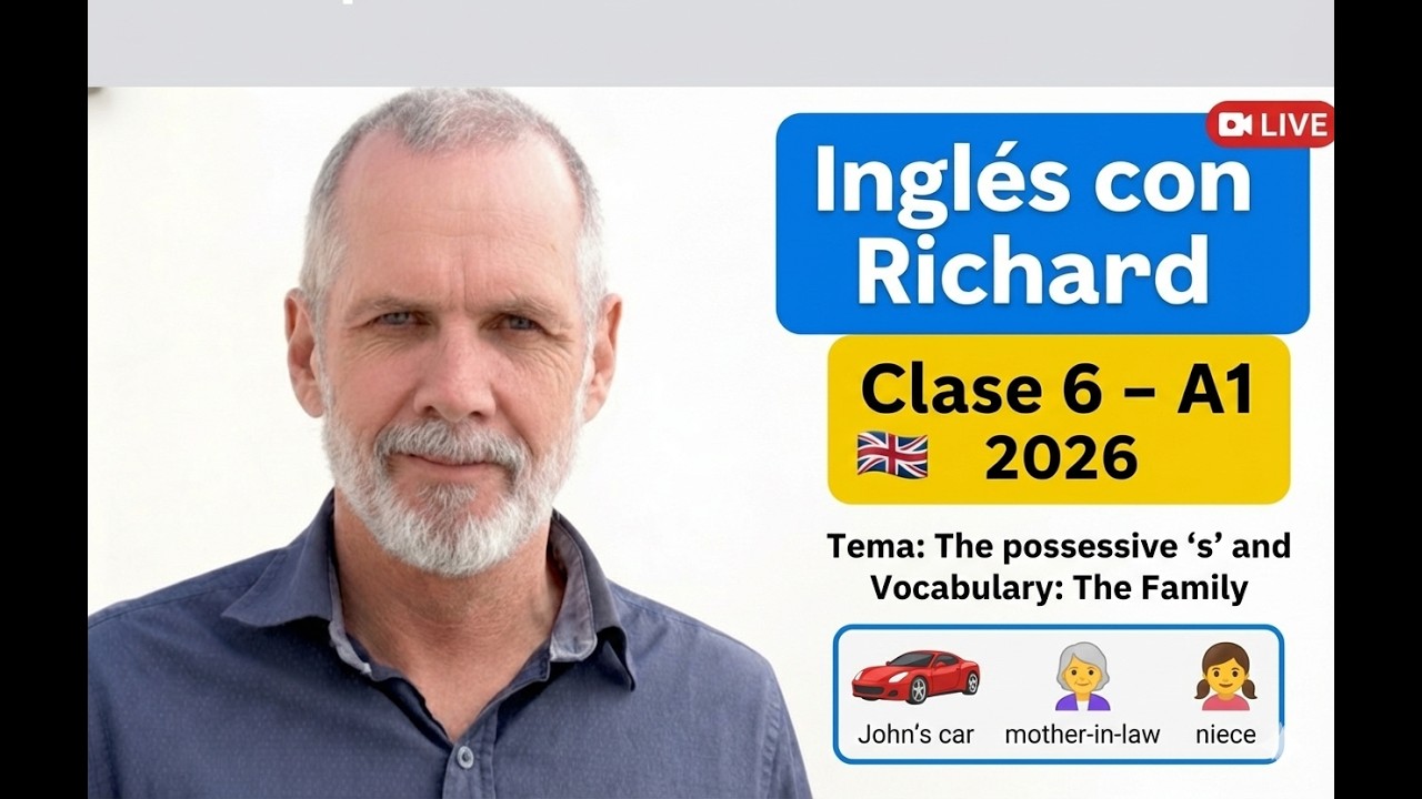 Inglés 2026 - Nivel Principiante (A1) - Clase 06 -  The Possessive 's y Vocabulario La Familia