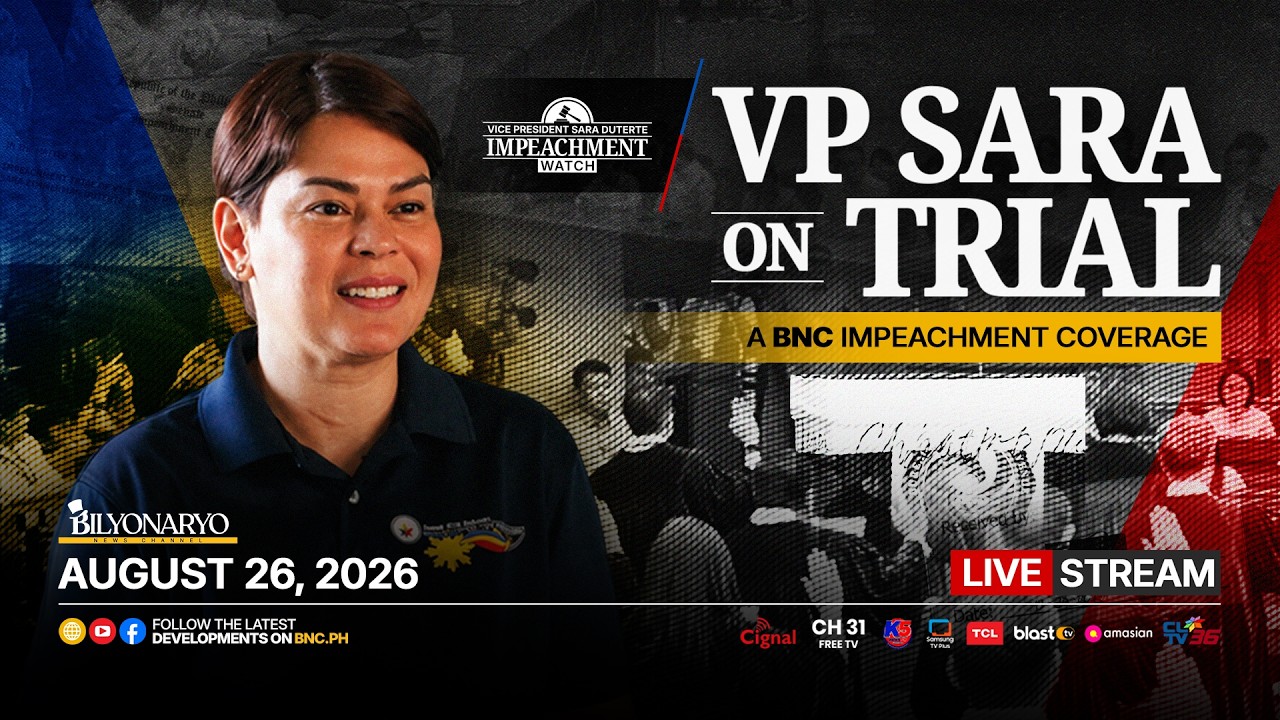 LIVE: VP Sara Duterte Impeachment Trial | Day 19 | August 26, 2026