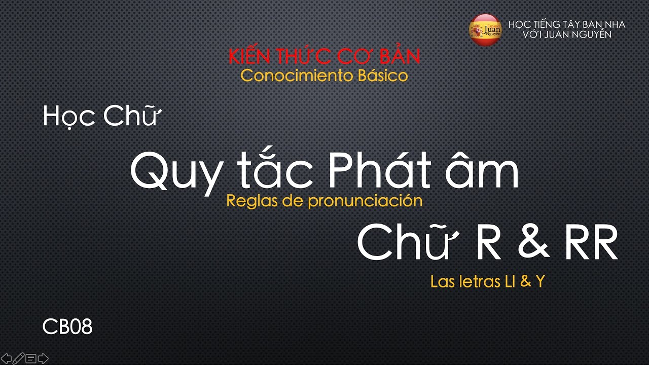 Phát Âm Chữ R & RR | Học Tiếng Tây Ban Nha với Juan Nguyễn