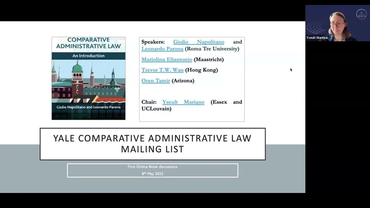 2025.05.08 - First Online Book Discussions - Comparative Administrative Law: An introduction