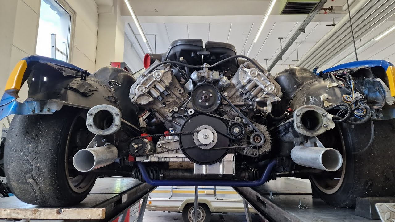 BMW E36 V10 GTR 539hp Racecar engine swap Motorumbau Lenkung Getriebe Kupplung Motorhalterung S85B50