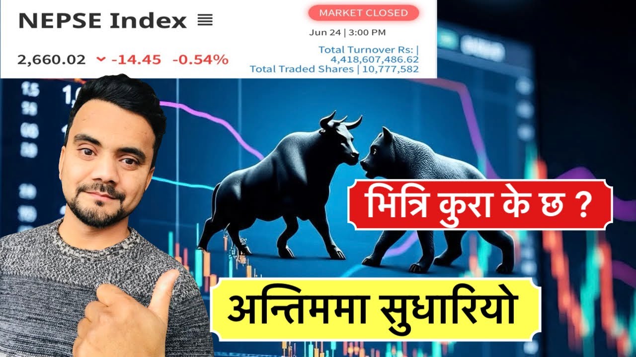 अब मार्केट फर्केला त ? मार्केट घट्नु भित्रि कारण के छ? NEPSE Technical Analysis by Shankalpa Dhakal 