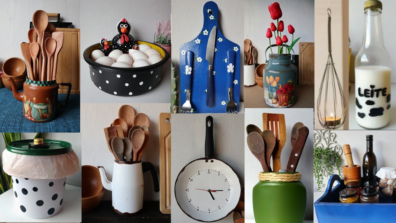 20 ideias para decorar sua cozinha com reciclagem e artesanato