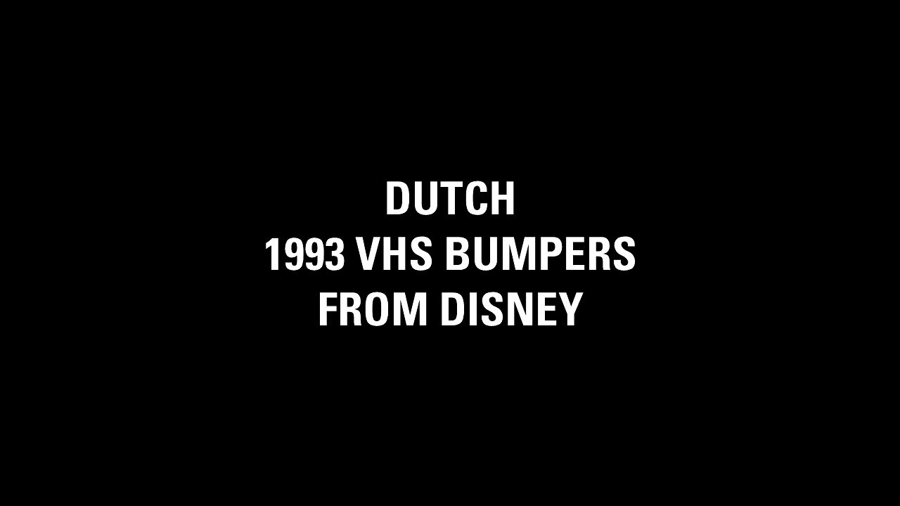 DUTCH 1993 VHS BUMPERS From Disney
