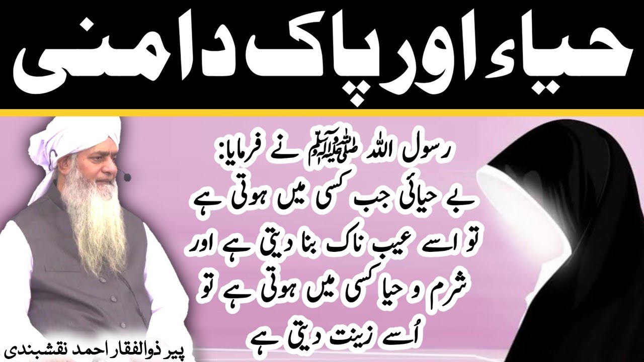 Haya Aur Pakdamni ● حیا اور پاک دامنی ● Peer Zulfiqar Ahmad Naqshbandi