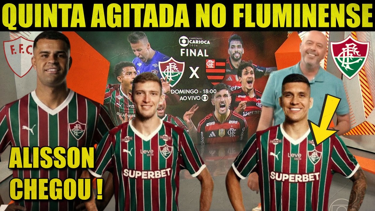 GLOBO ESPORTE RJ DE HOJE: NOTÍCIAS DO FLUMINENSE HJ | ALISSON CHEGOU NO FLU! CASTILLO E MILLÁN