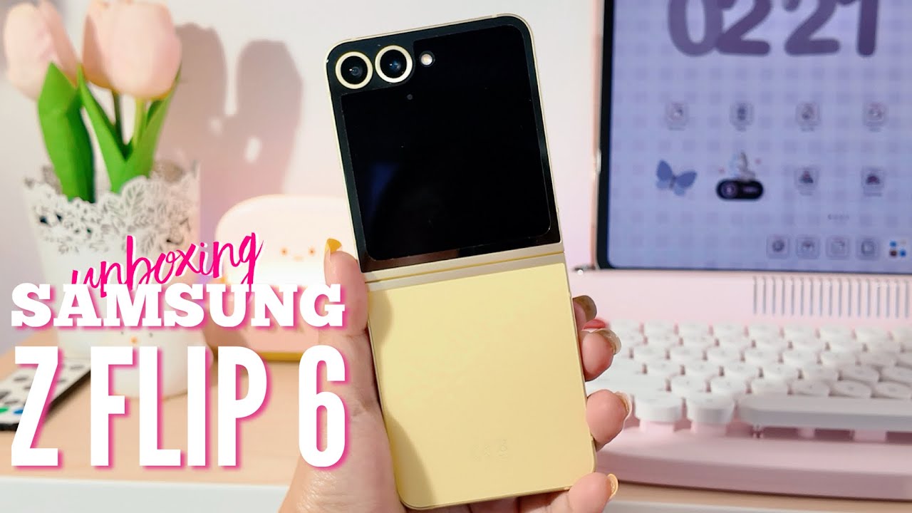 ੈ✩‧₊˚ SAMSUNG Z FLIP 6 aesthetic unboxing | yellow phone | flip 6 ੈ✩ ‧₊˚