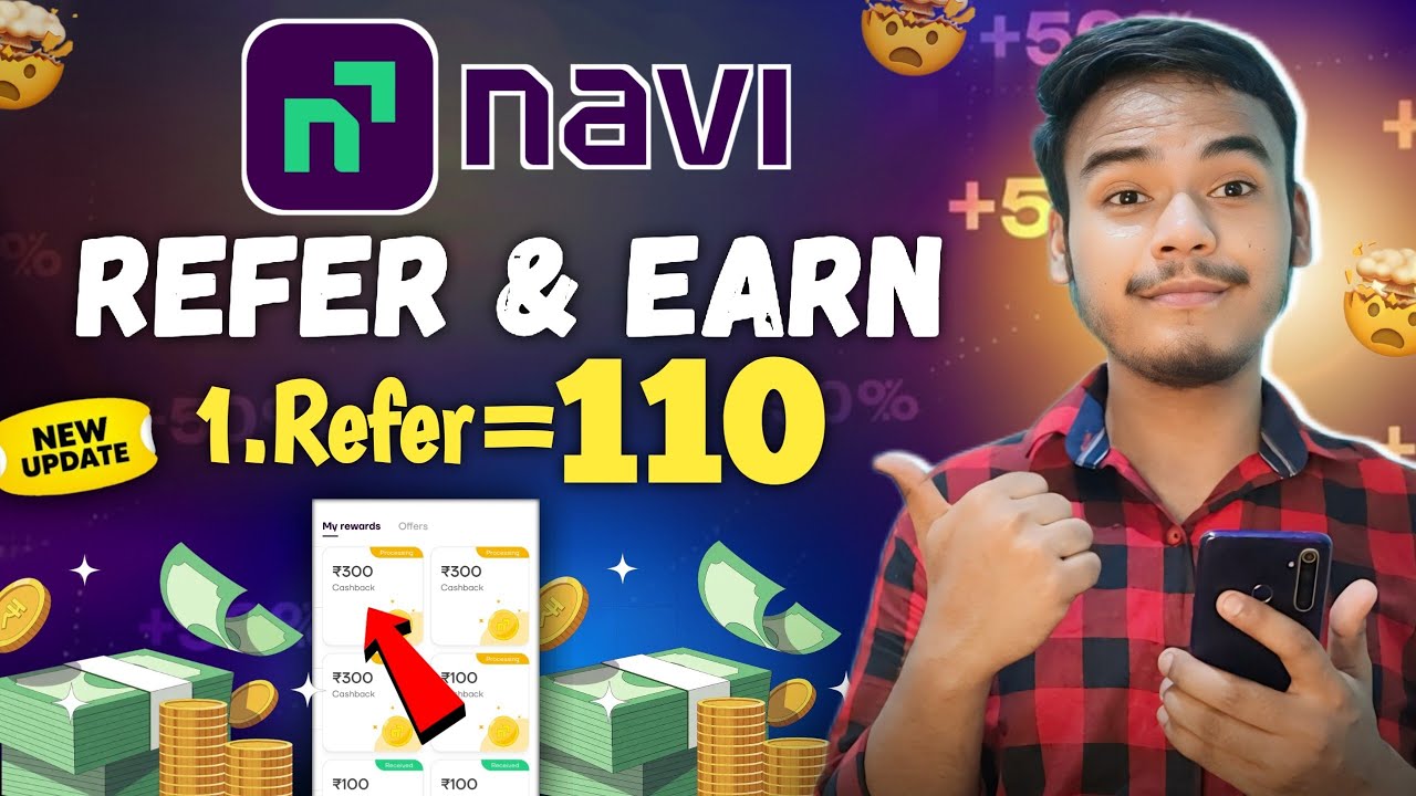 1.Refer 110 l Navi App Refer And Earn 2026 l How To Refer Navi Upi App And Earn Money l Navi App 