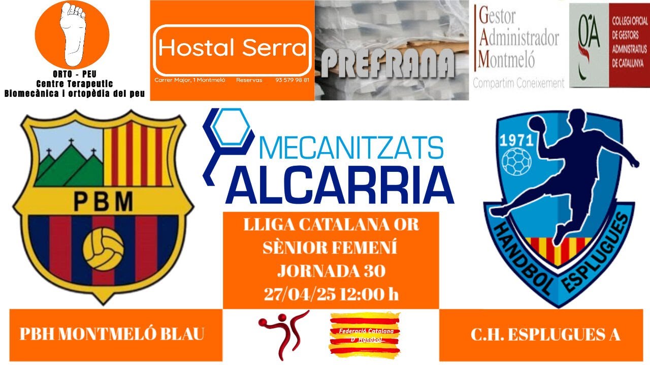 PBH Montmeló Blau - C.H. Esplugues A, Sènior Femení, Lliga Or, 27/04/2025