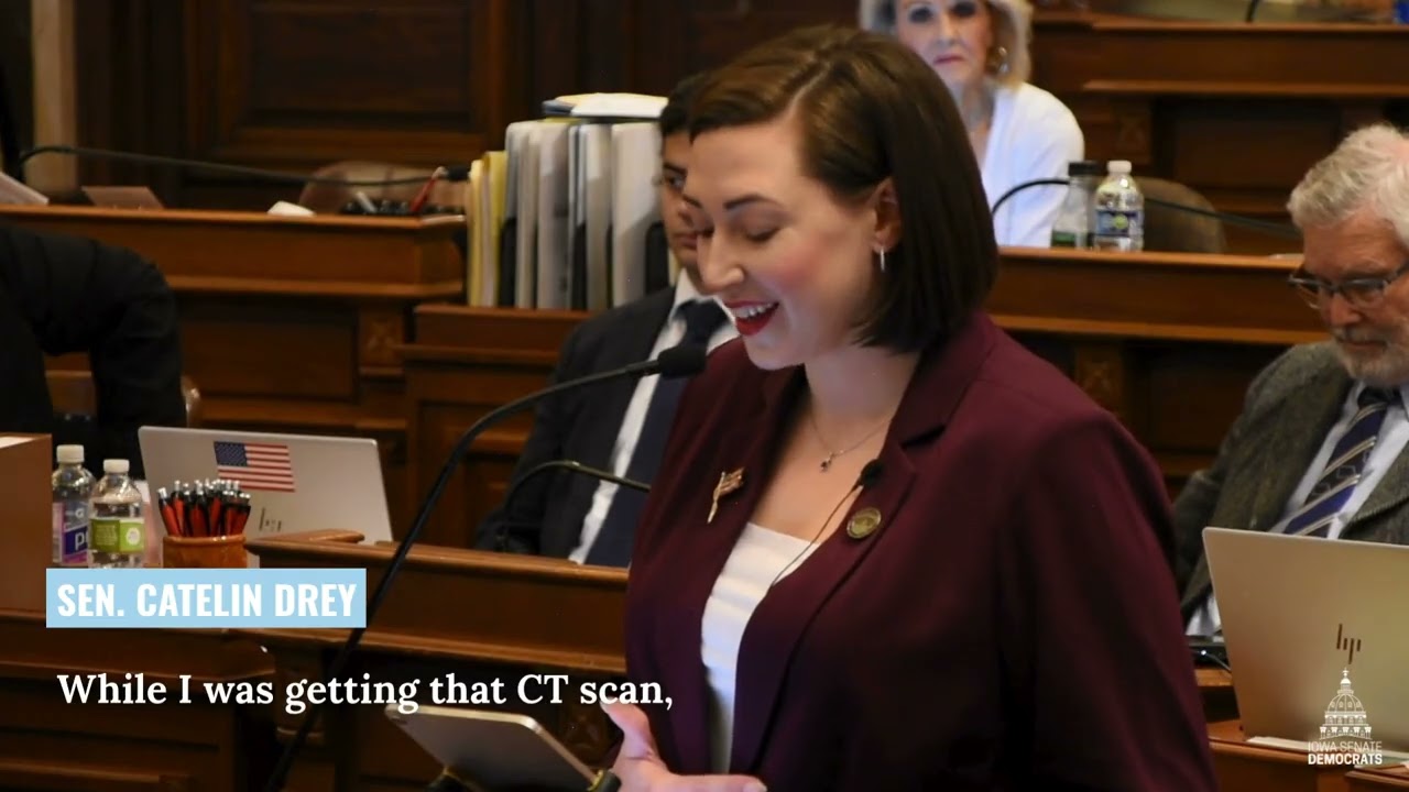 Iowa Senator Catelin Drey announces cancer diagnosis