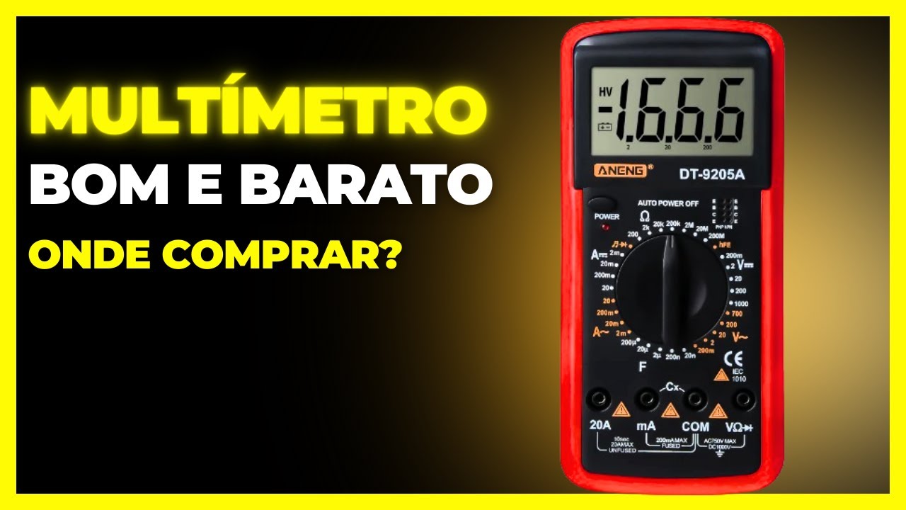 Mult&iacute;metros Bom e Barato para Iniciantes e Profissionais Exirg&ecirc;ntes! Aneng dt9205A