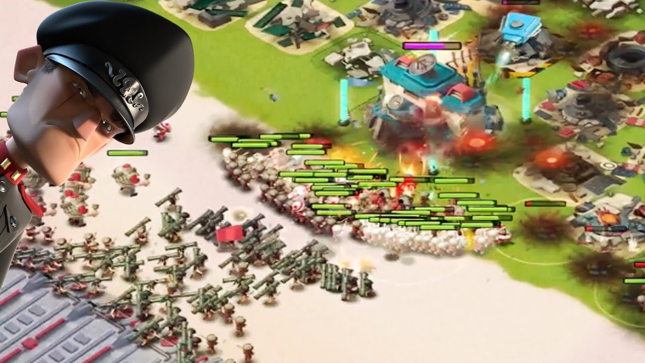 HEAD ON BASE vs HAMMERMAN - No Fear!! Boom Beach