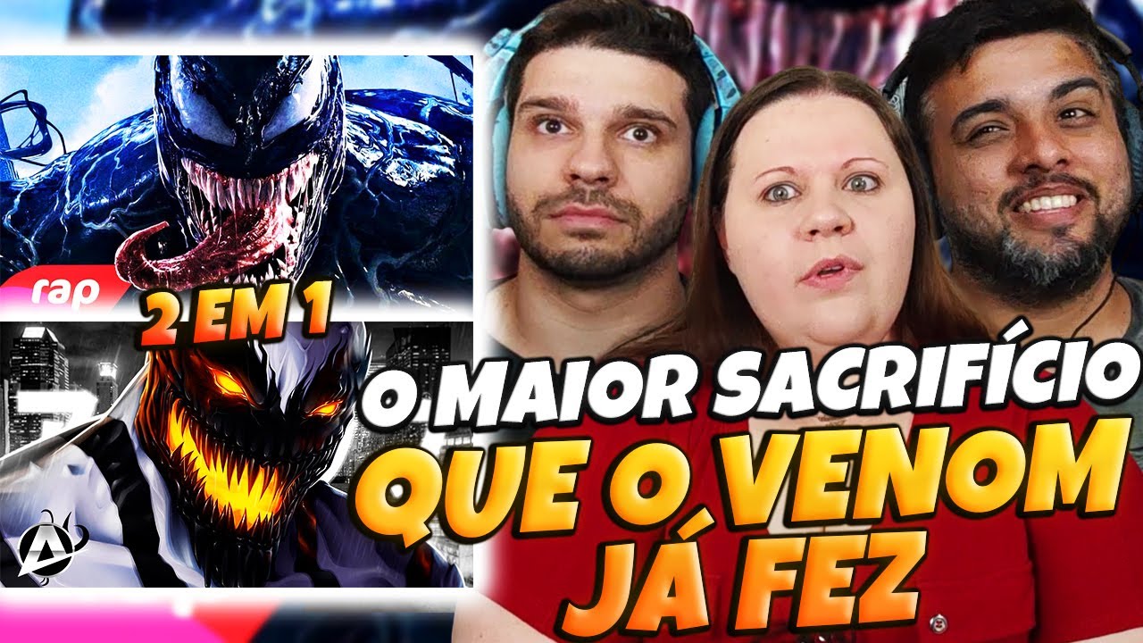 2 EM 1 DO VENOM (Homem-Aranha) | 7 MINUTOZ Rap do Venom + ANIRAP Anti-Venom | FAMILY REACTS
