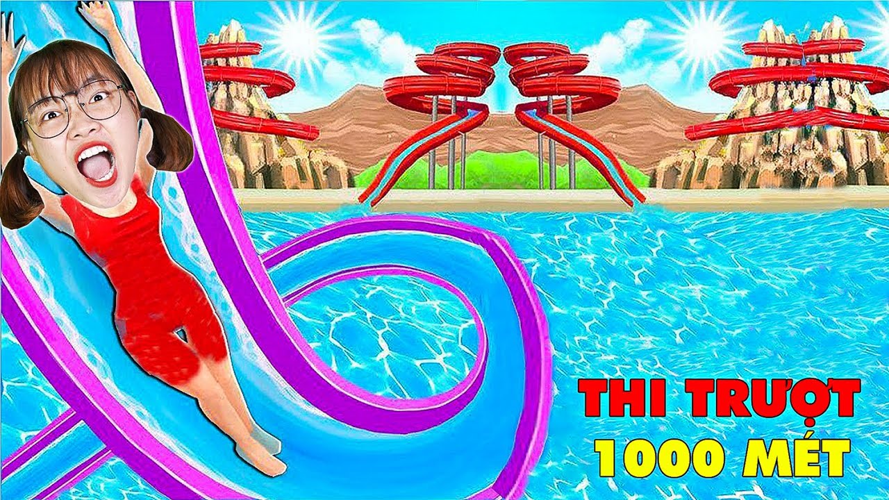 Hà Sam Tham Gia Cuộc Thi Trượt Nước Cao 1000 Mét ( AQUAPARK.IO)