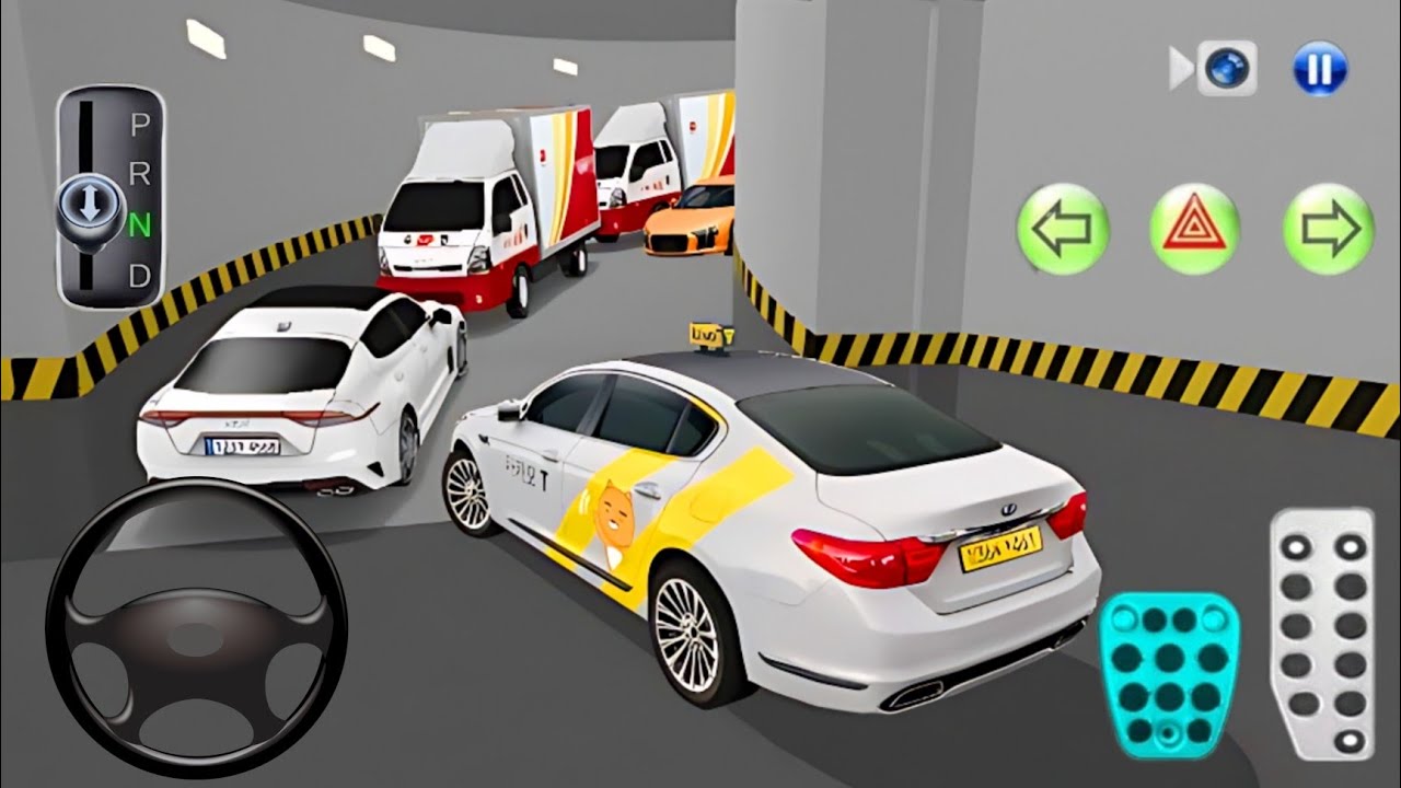 New Sedan Taxi car Stuck in Parking Garage - 3D Driving Class Android game - Car Game Gameplay