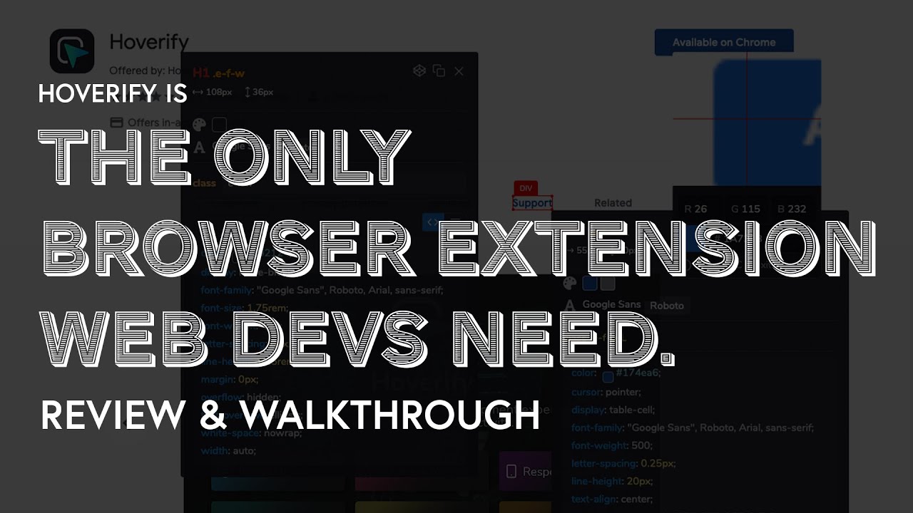 The Only Browser Extension Web Devs Need | Hoverify Review
