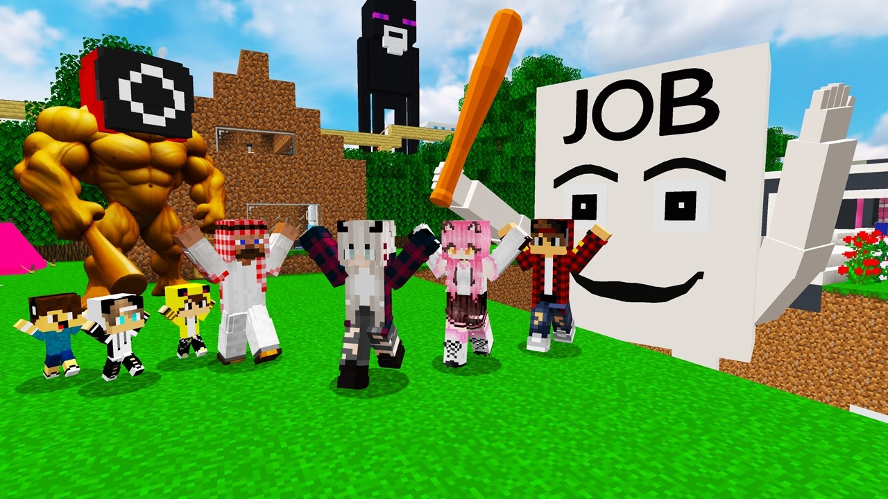 ماين كرافت لكن جيجي وكعبول وعبوسي وبابا انقذوني انا وعائلتي من الكارد المعضل 😱😨 #فلم_ماين_كرافت