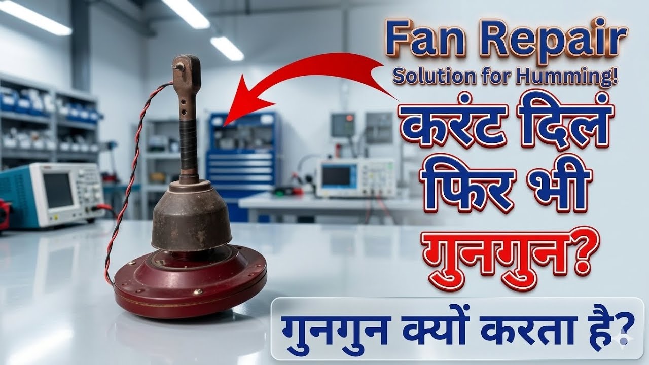 पंखा सिर्फ आवाज़ कर रहा है पर घूम नहीं रहा? 2 मिनट में ठीक करें | पंखा चालू है गुन-गुन क्यों करता है?